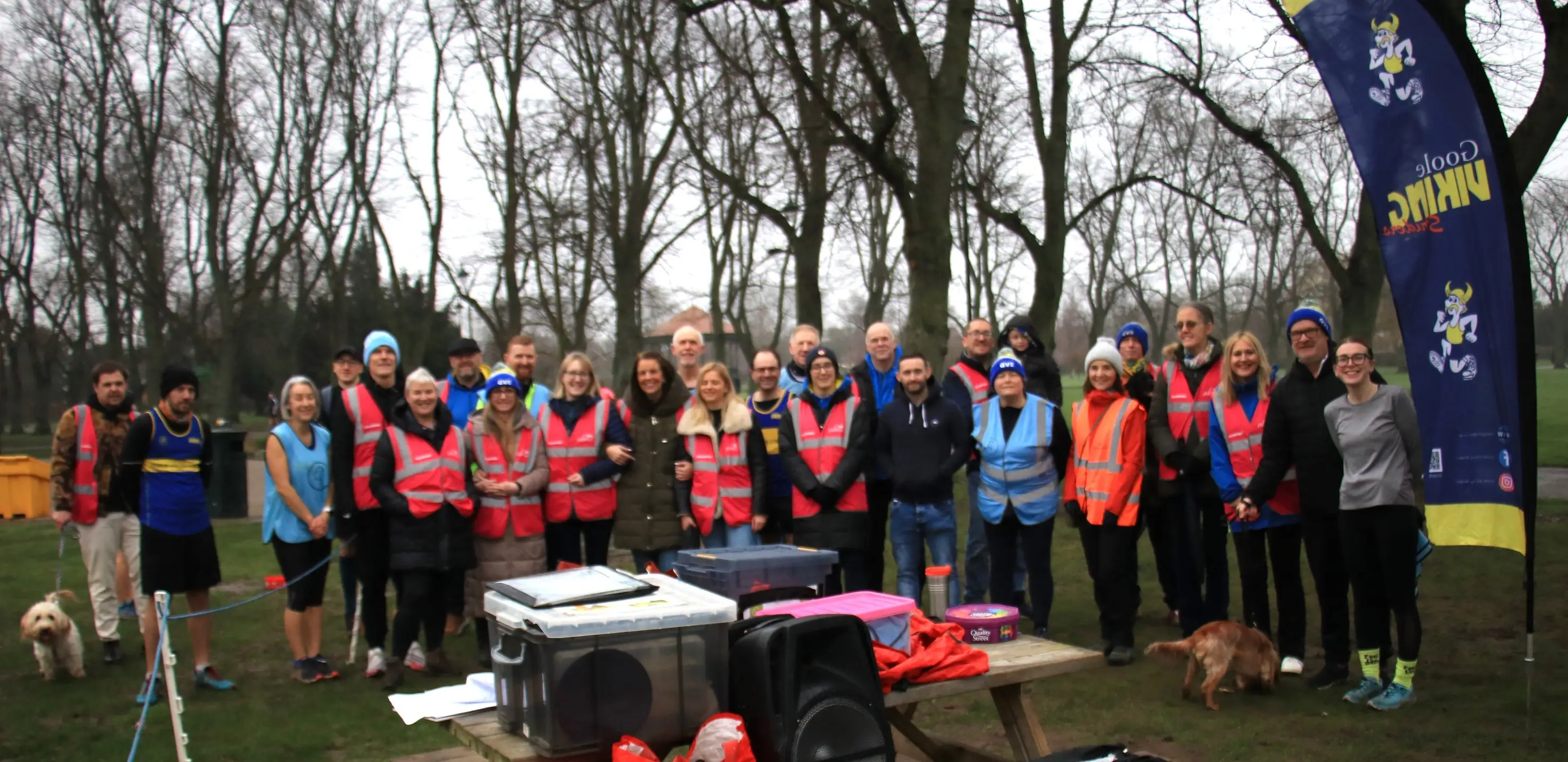 Goole Viking Striders members together at Goole parkrun